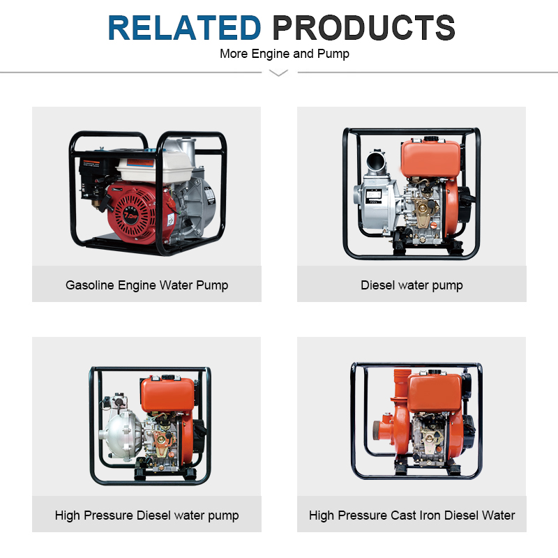 Beste prijs 3 inch hogedruk diesel waterpomp landbouwirrigatiepomp